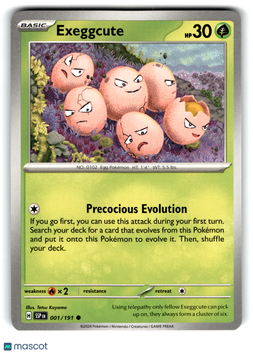 2024 Pokemon Exeggcute #1/191