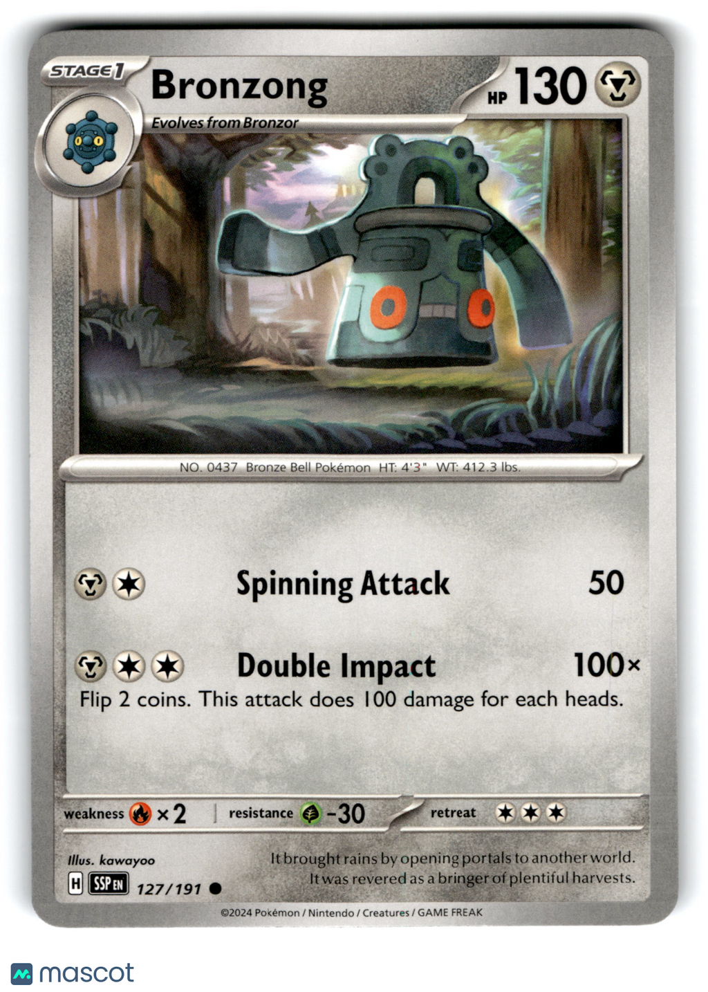 2024 Pokemon Bronzong #127/191