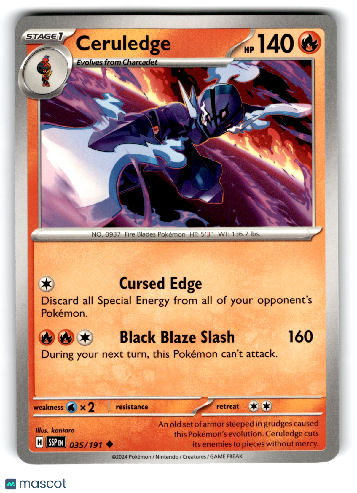 2024 Pokemon Ceruledge #35/191