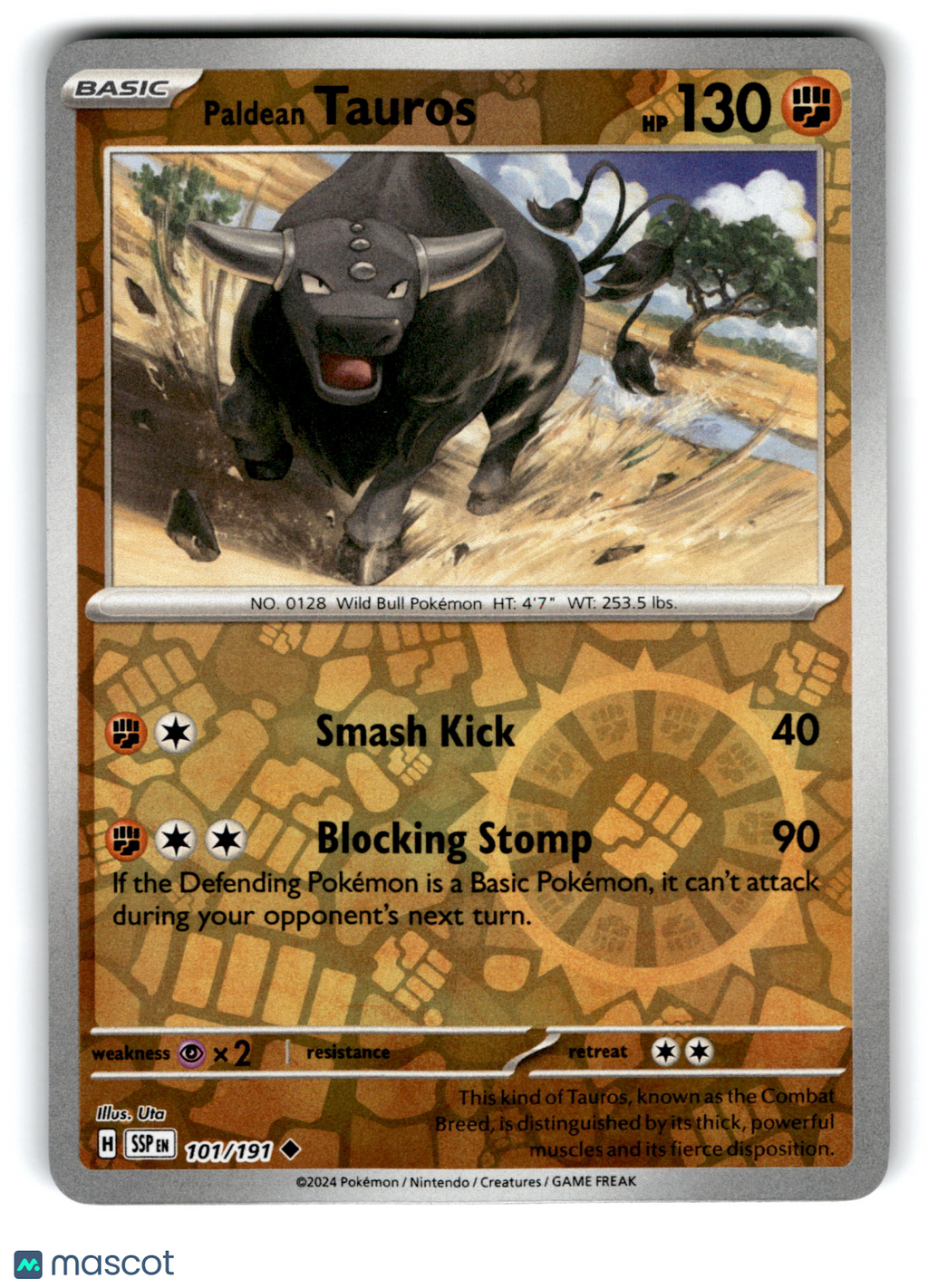 2024 Pokemon Paldean Tauros #101/191