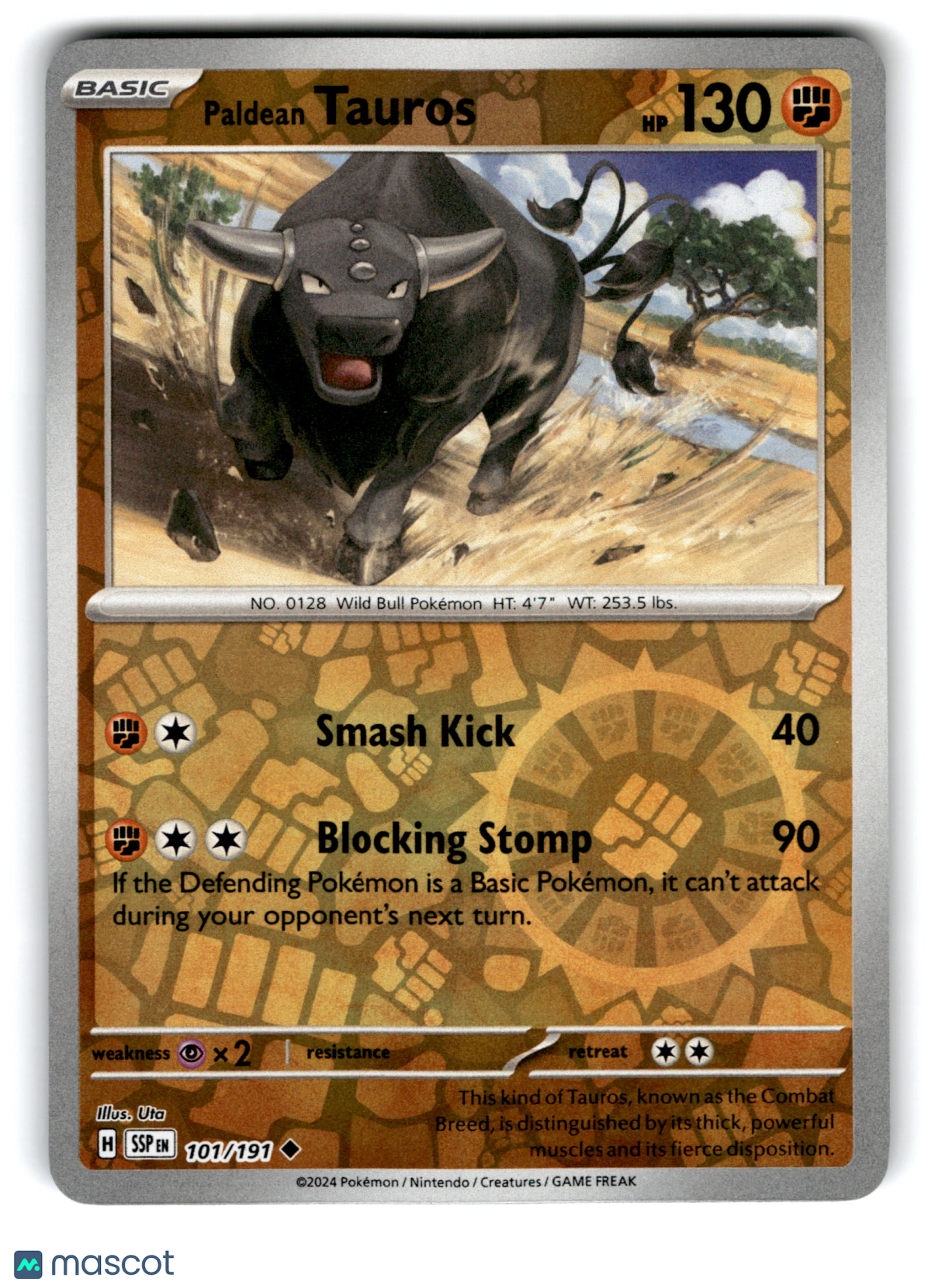 2024 Pokemon Paldean Tauros #101/191