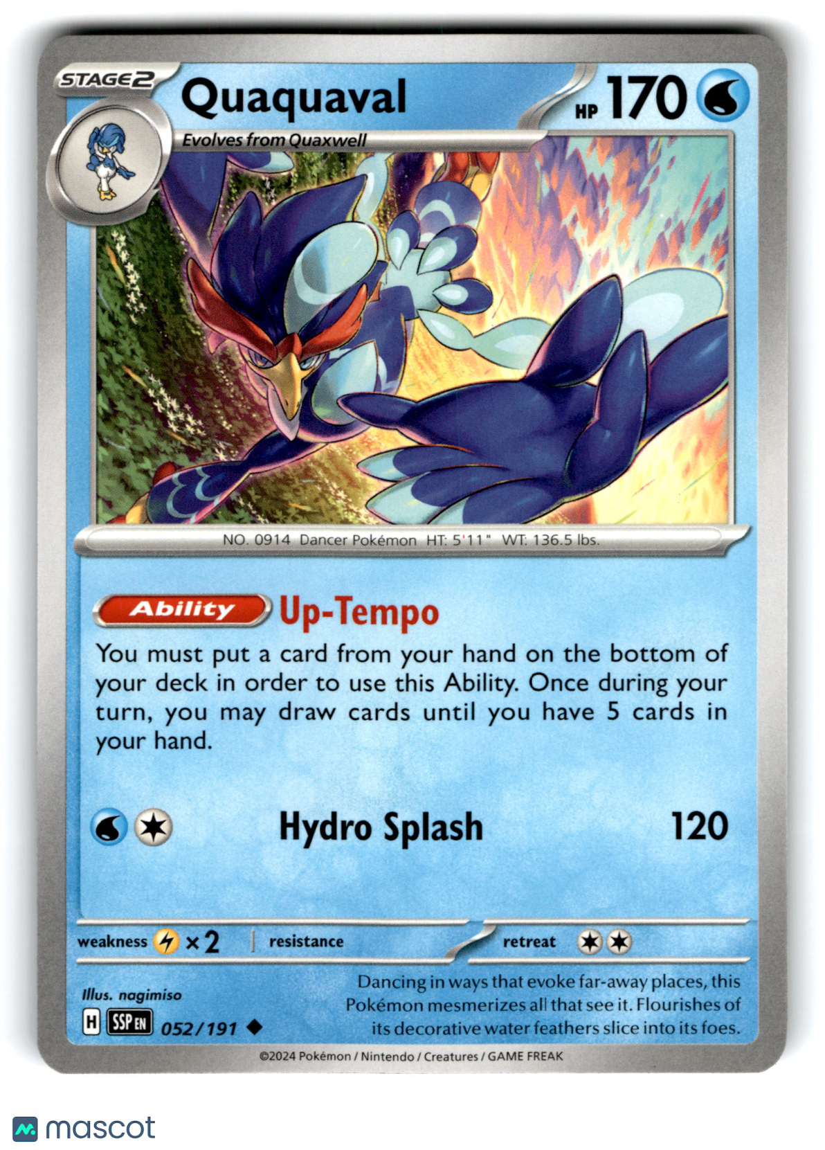 2024 Pokemon Quaquaval #52/191
