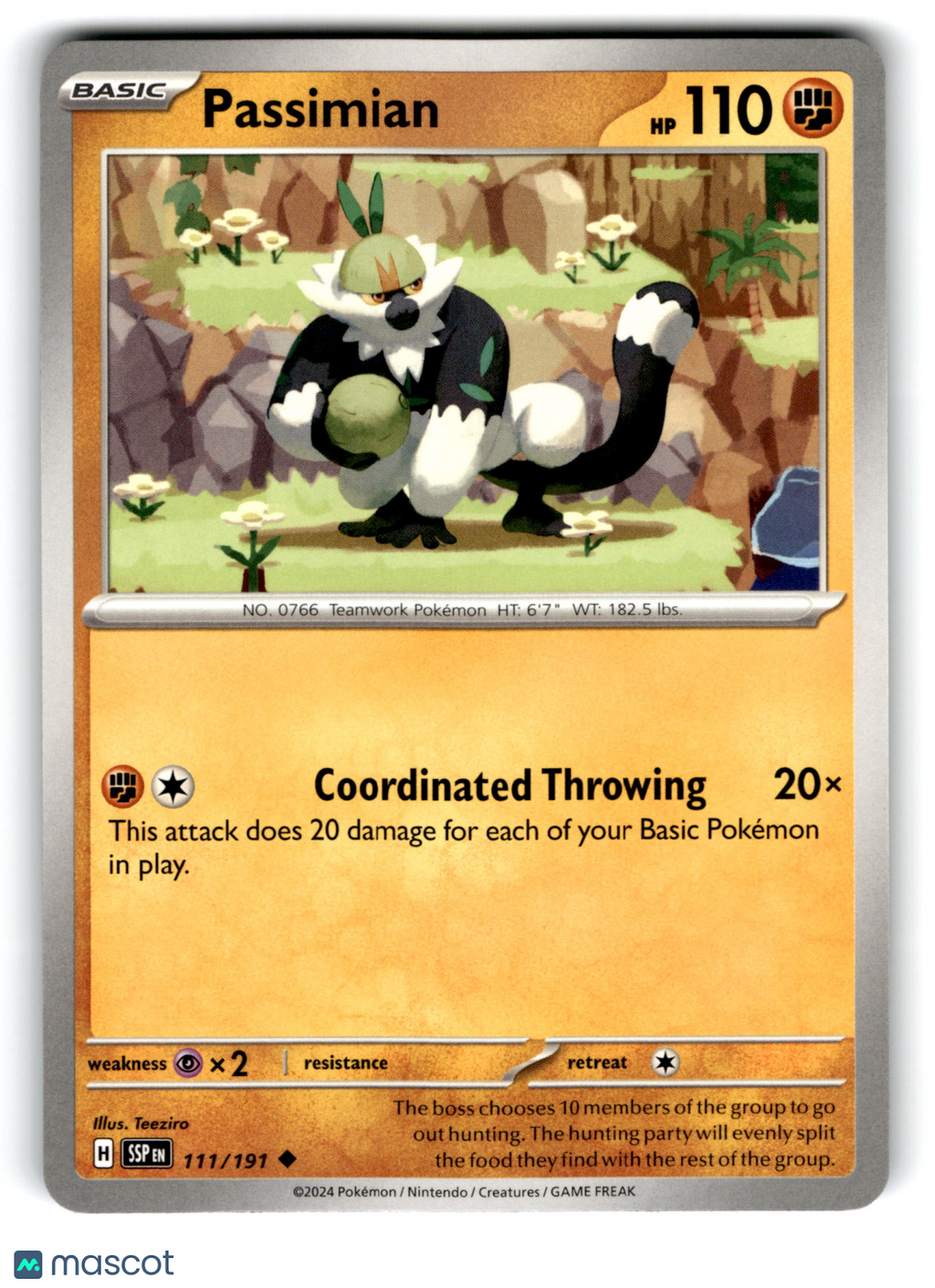 2024 Pokemon Passimian #111/191