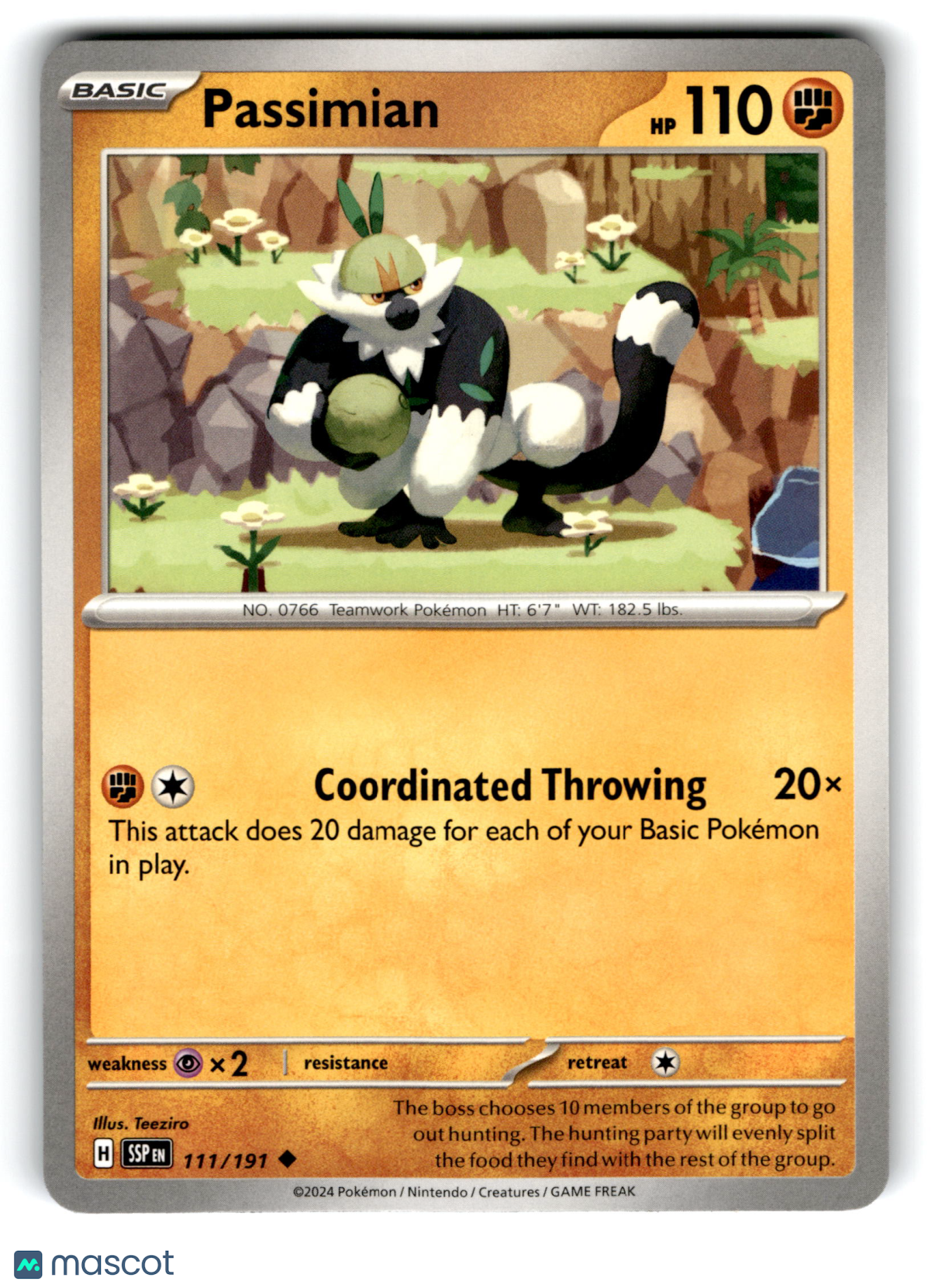 2024 Pokemon Passimian #111/191