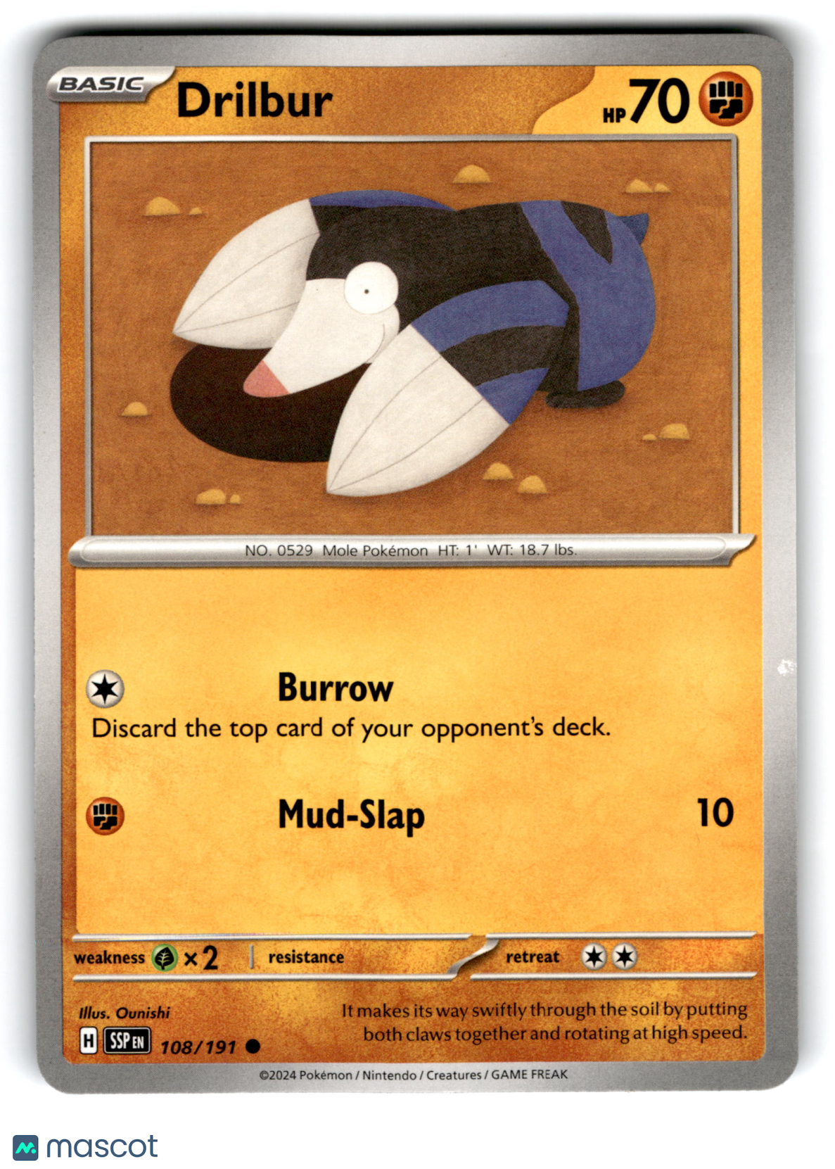 2024 Pokemon Drilbur #108/191