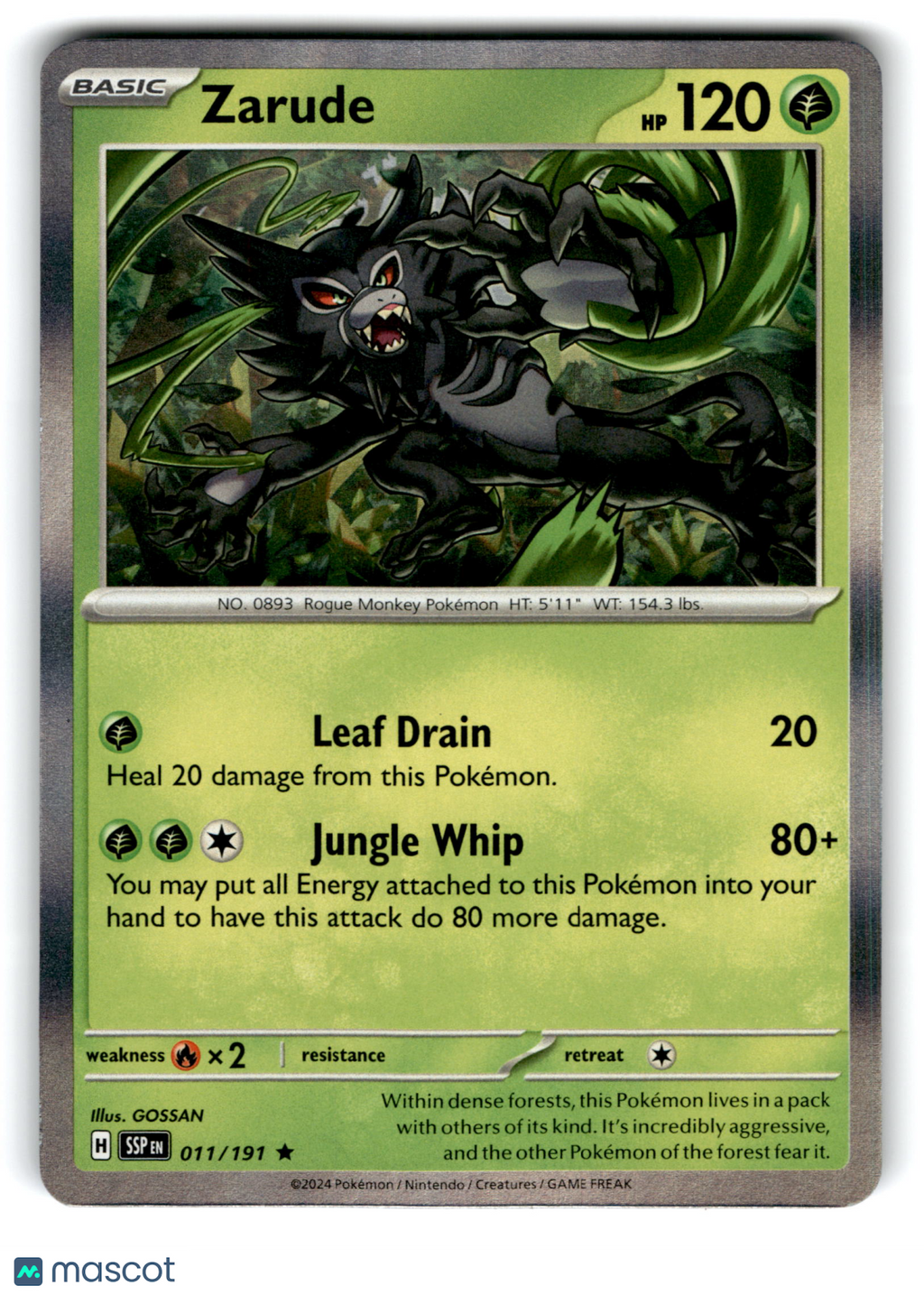 2024 Pokemon Zarude #11/191