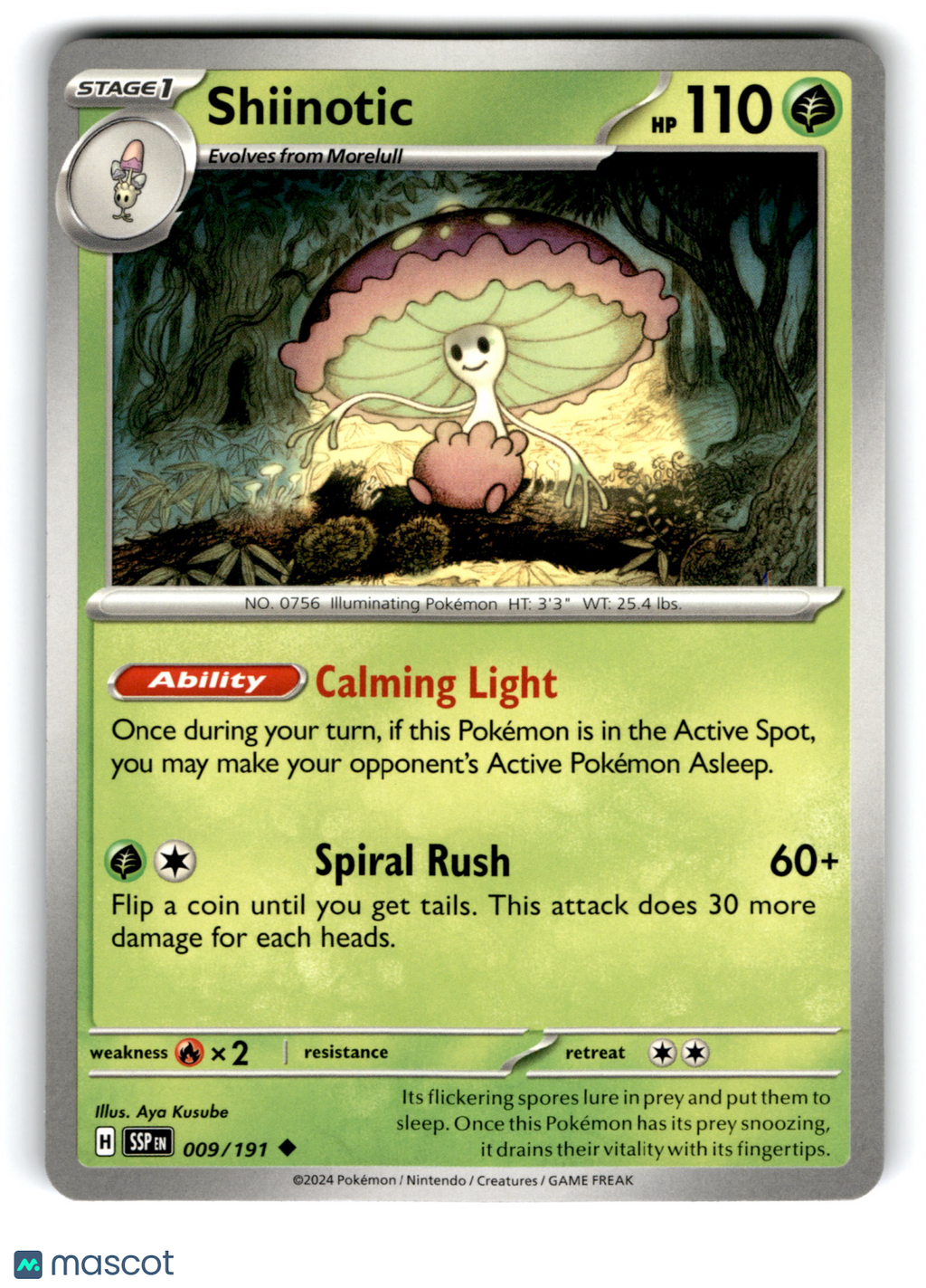 2024 Pokemon Shiinotic #9/191