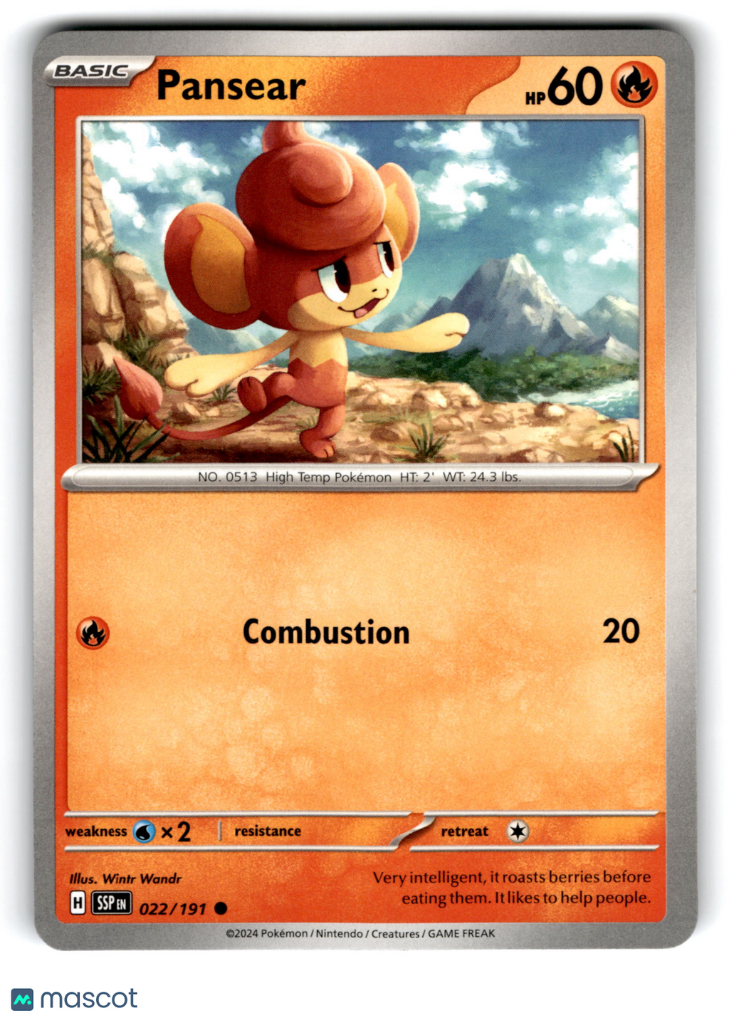 2024 Pokemon Pansear #22/191