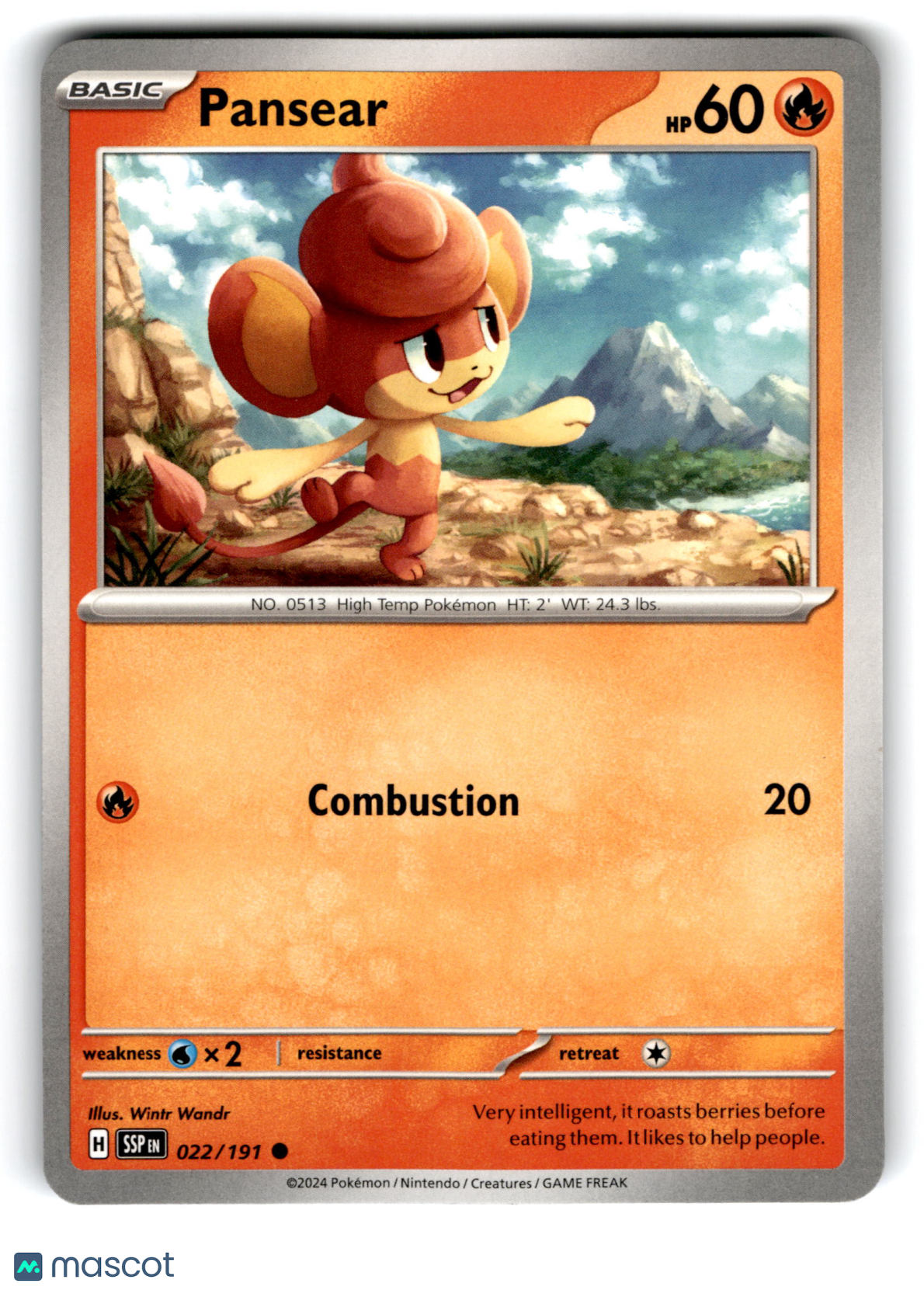 2024 Pokemon Pansear #22/191