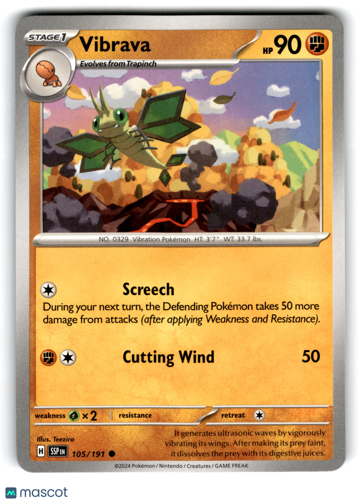 2024 Pokemon Vibrava #105/191