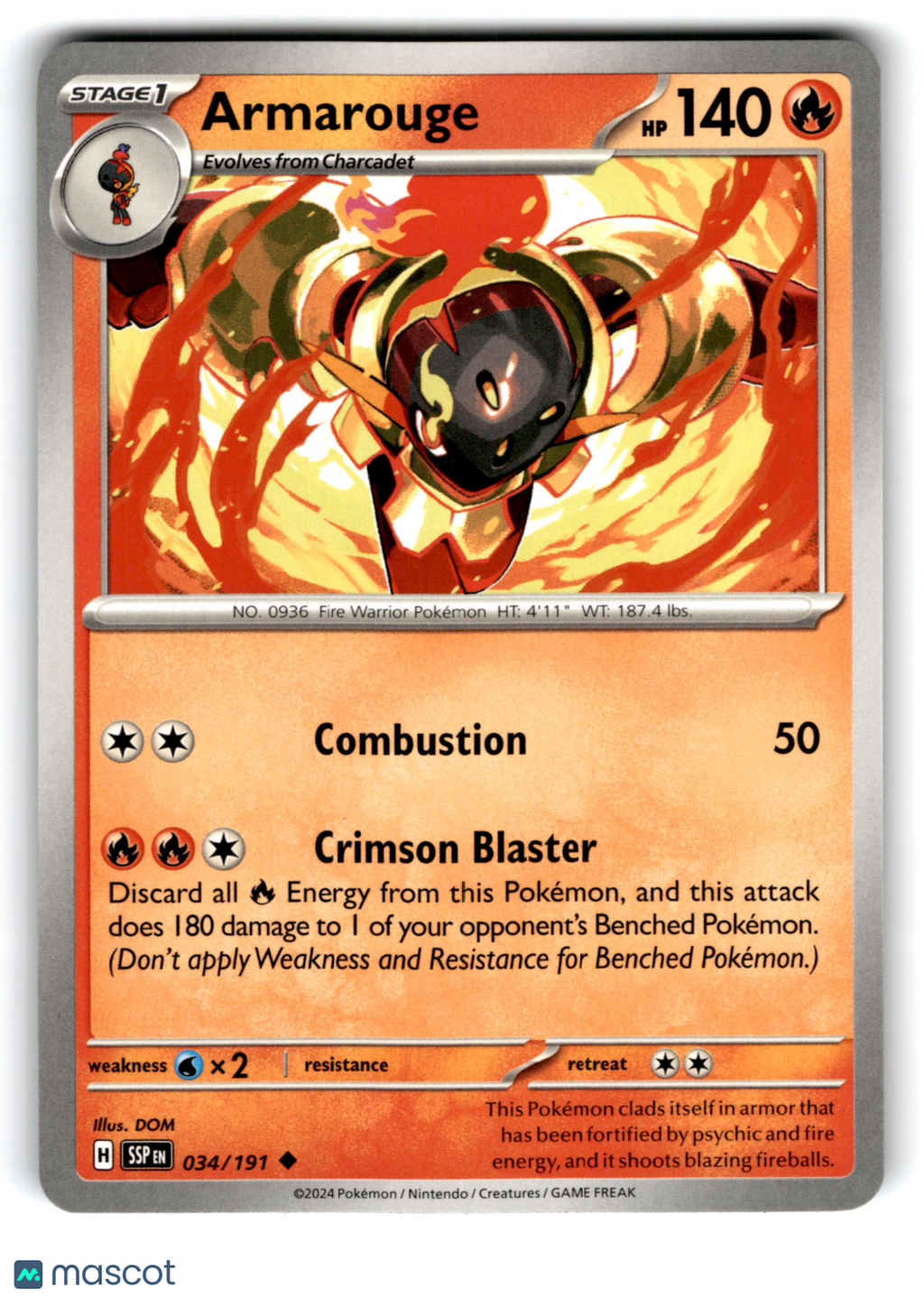 2024 Pokemon Armarouge #34/191