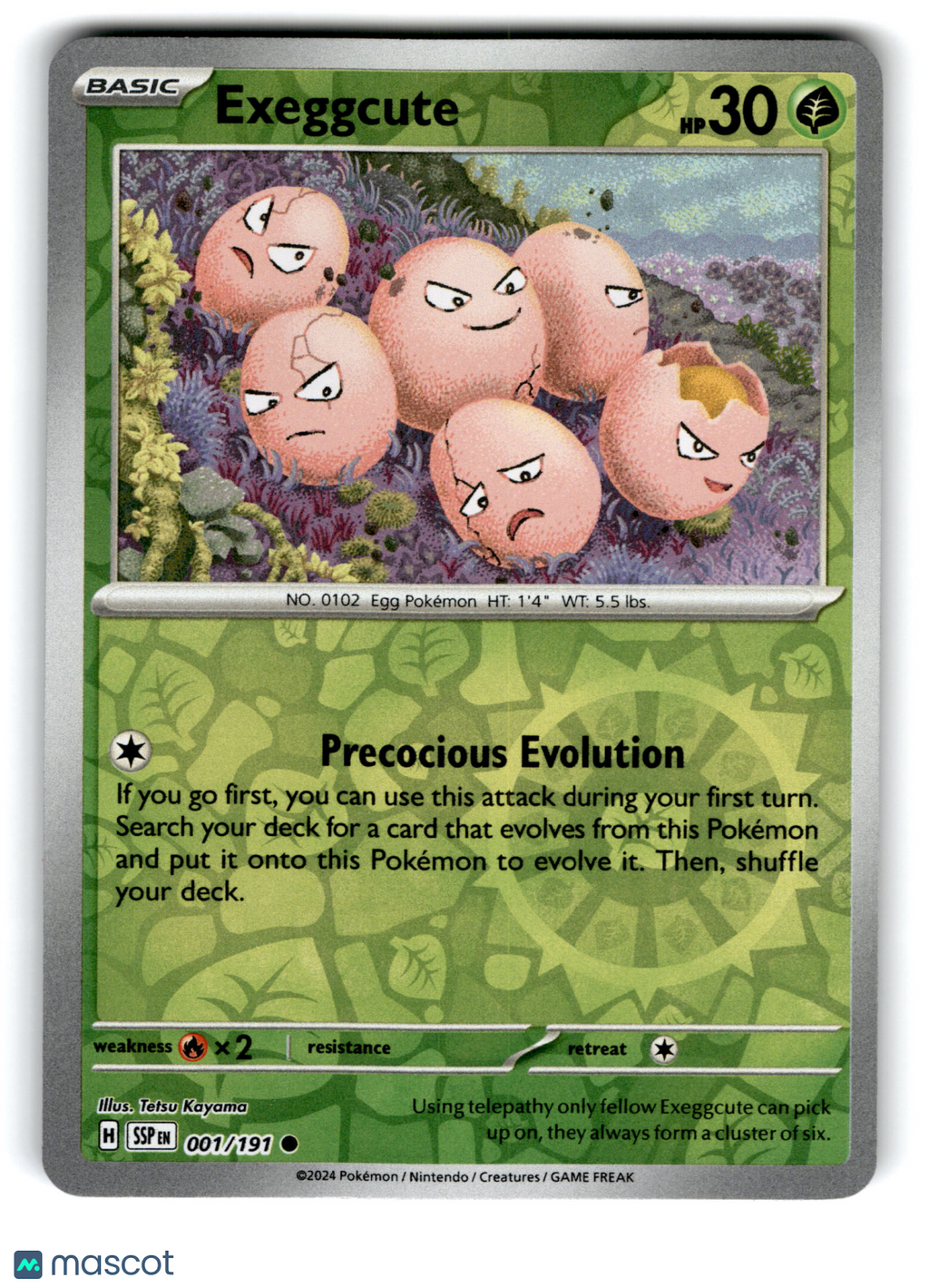 2024 Pokemon Exeggcute #1/191