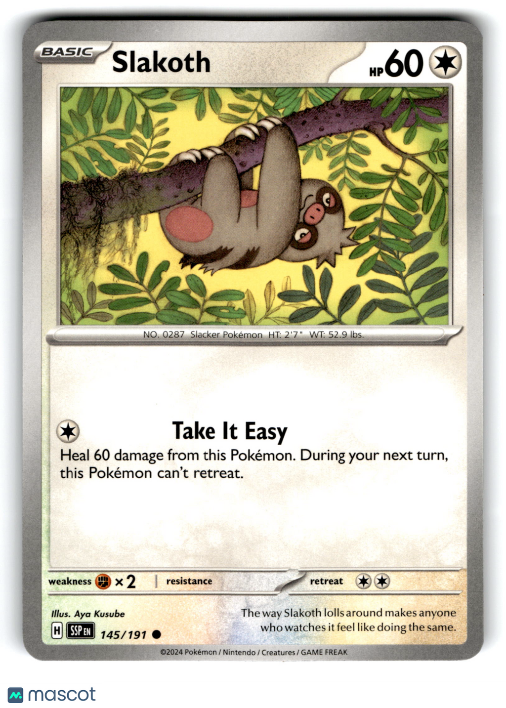 2024 Pokemon Slakoth #145/191