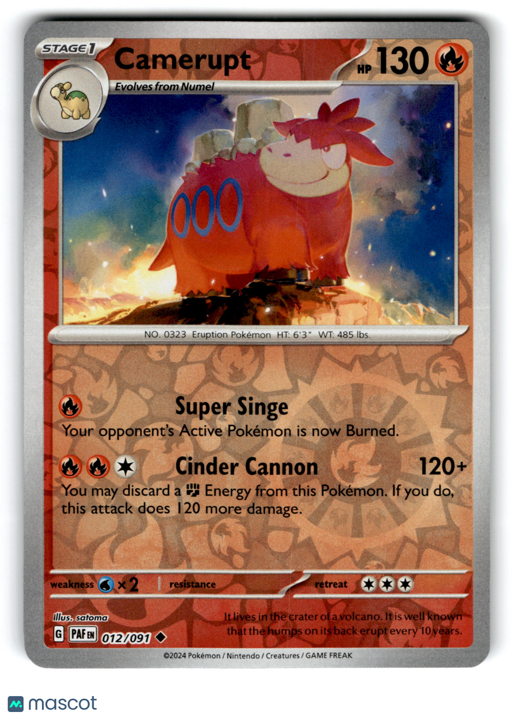2024 Pokemon Camerupt #12/91
