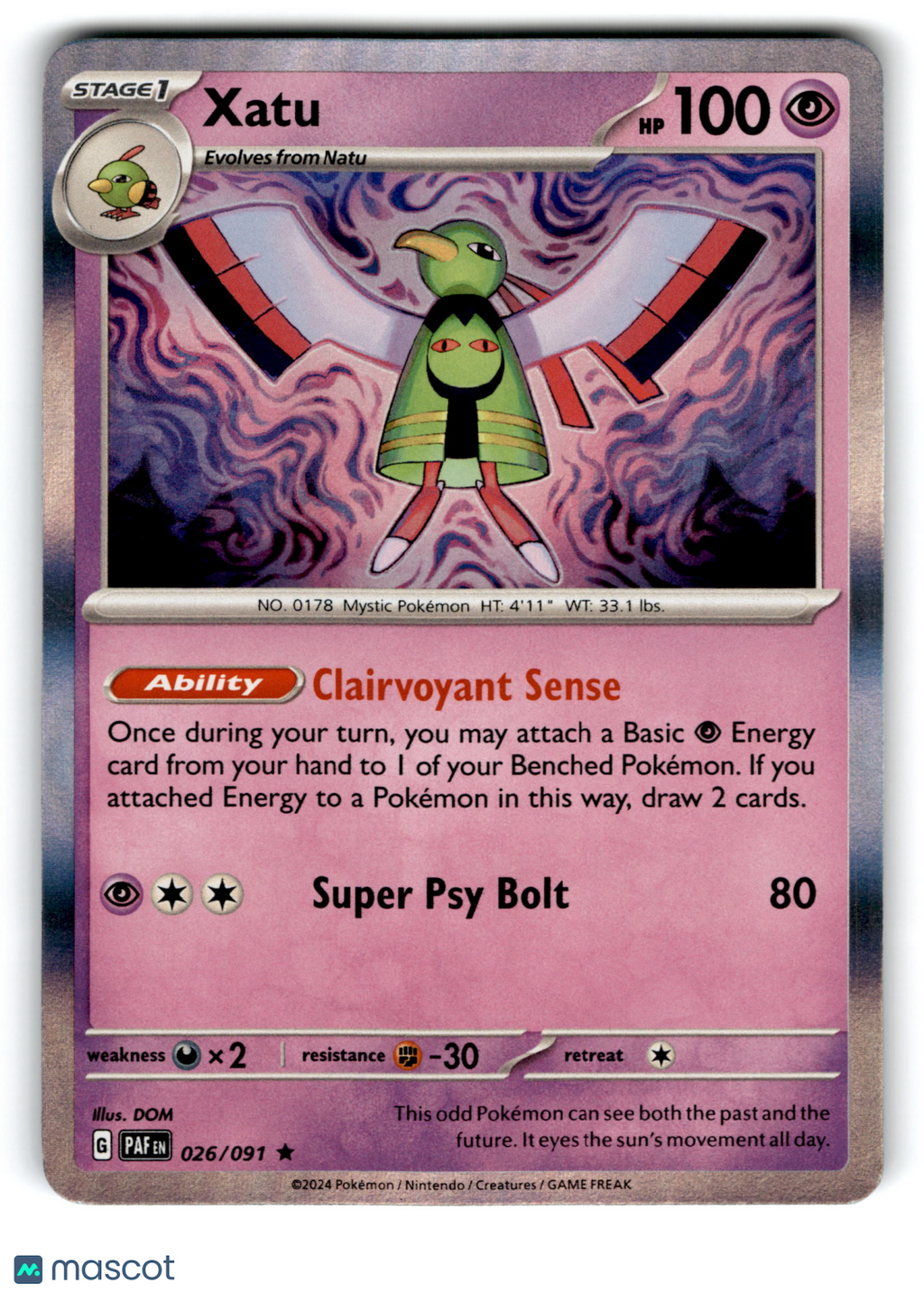 2024 Pokemon Xatu #26/91
