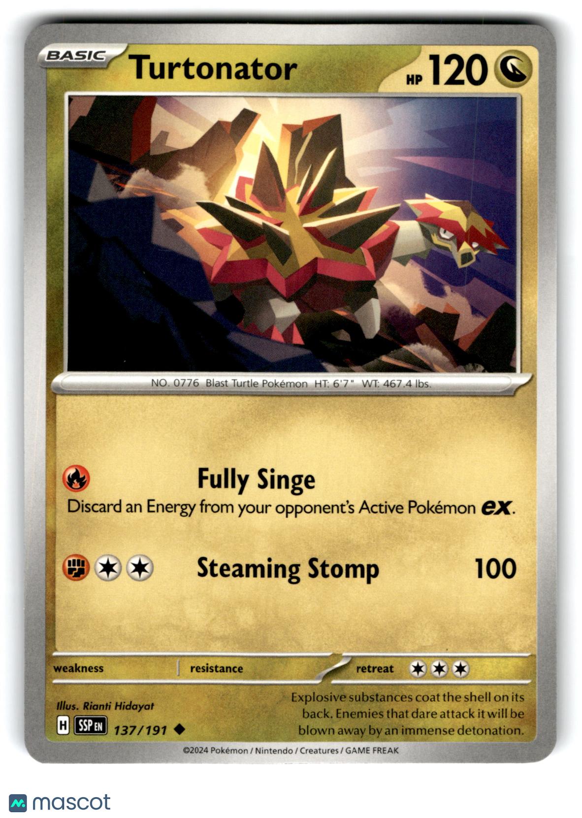 2024 Pokemon Turtonator #137/191
