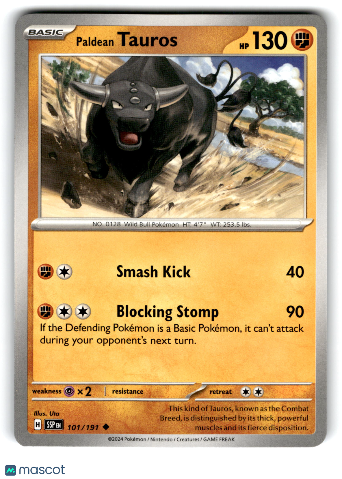 2024 Pokemon Paldean Tauros #101/191