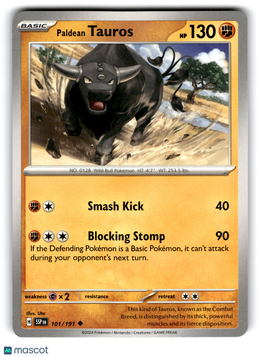 2024 Pokemon Paldean Tauros #101/191