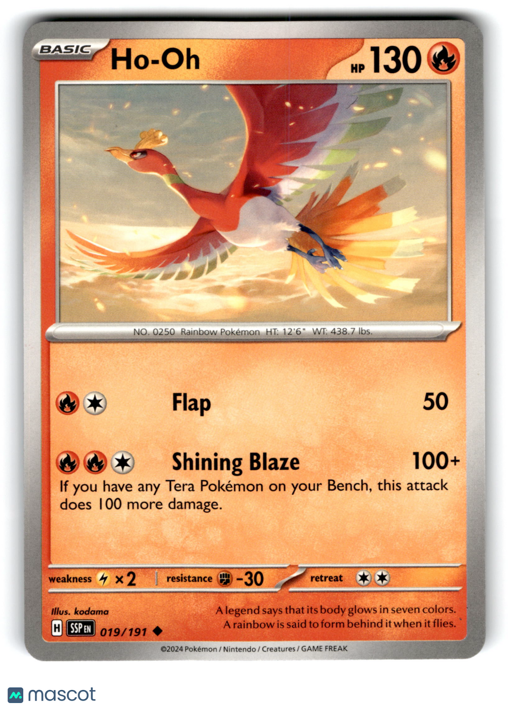 2024 Pokemon Ho-Oh #19/191