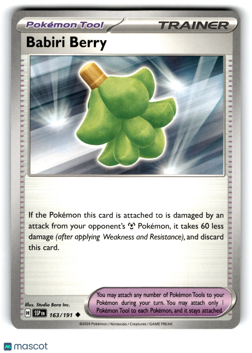 2024 Pokemon Babiri Berry #163/191