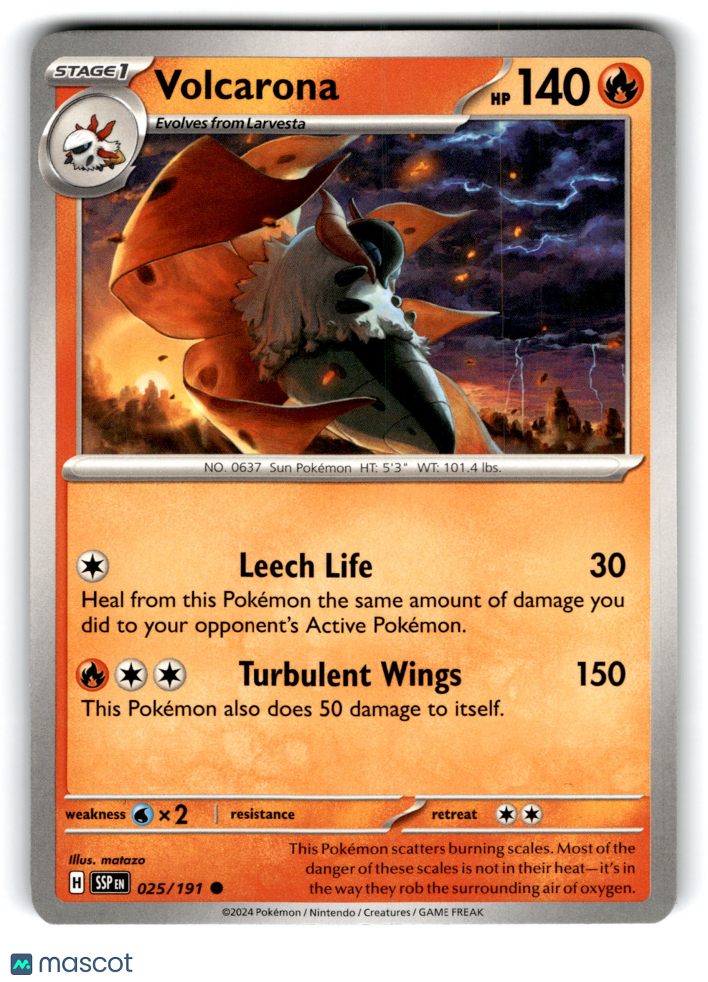 2024 Pokemon Volcarona #25/191