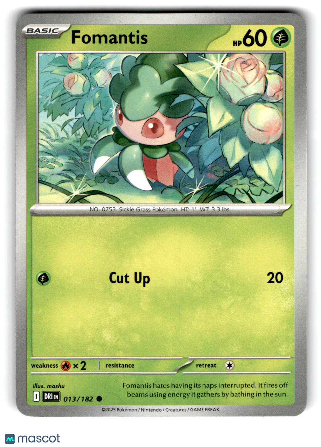 2025 Pokemon Fomantis #13/182