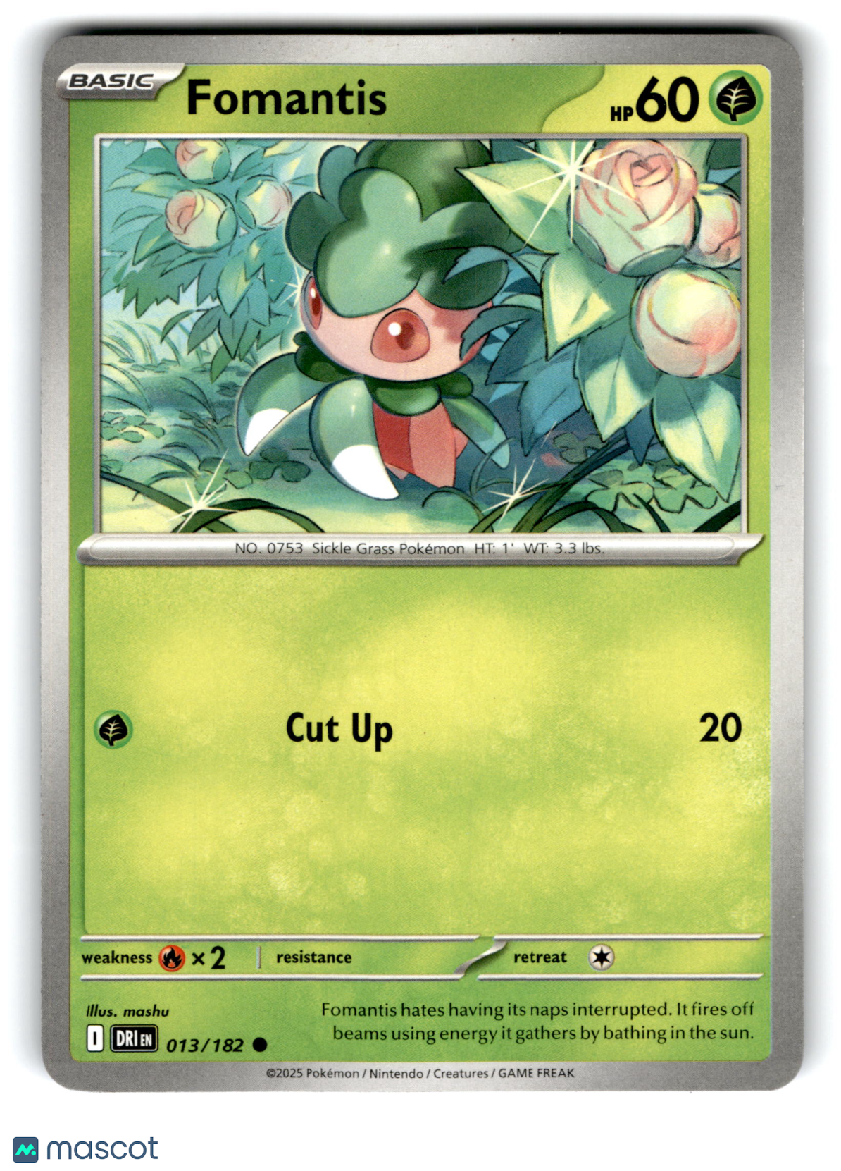 2025 Pokemon Fomantis #13/182