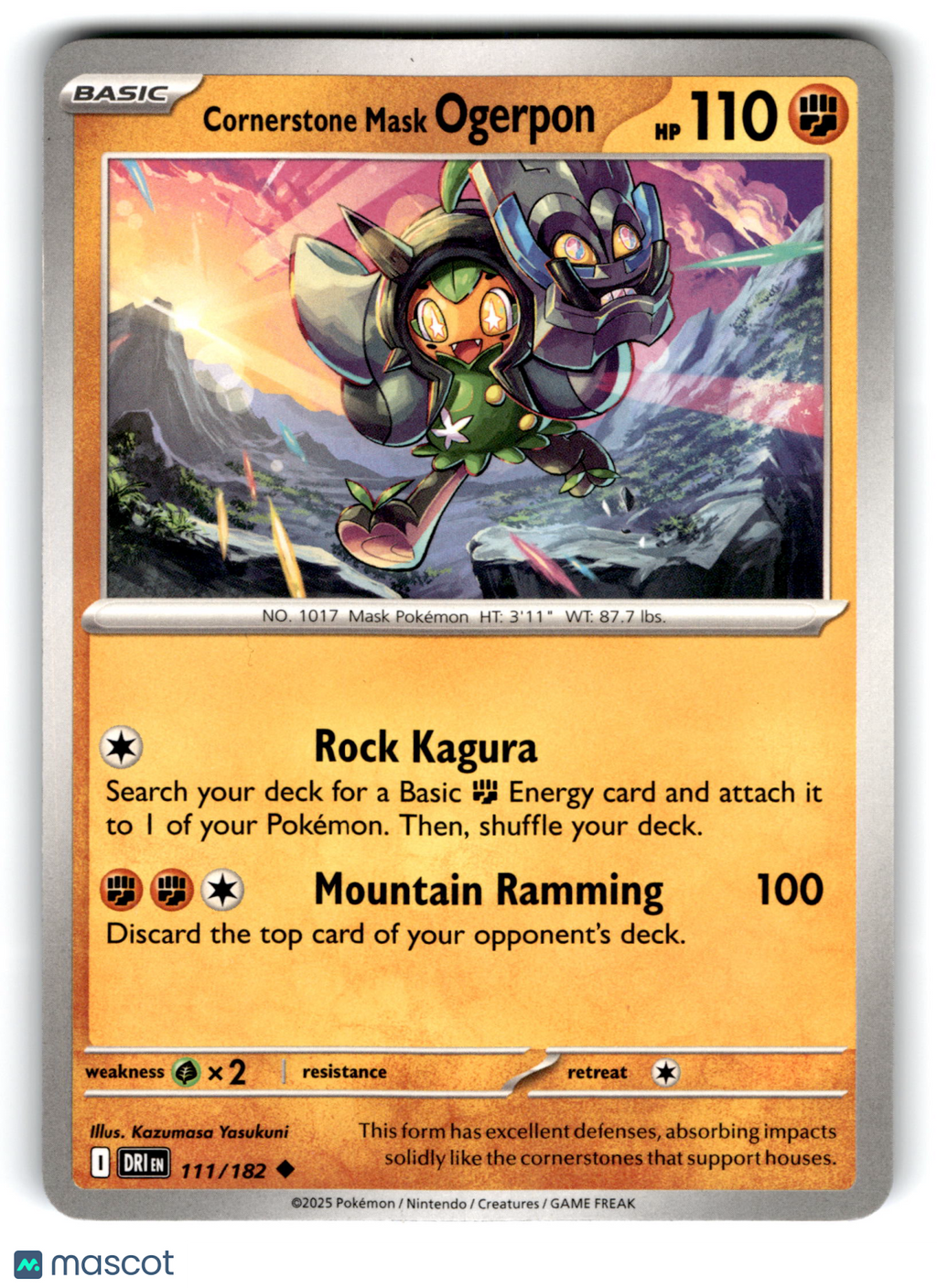 2025 Pokemon Cornerstone Mask Ogerpon #111/182