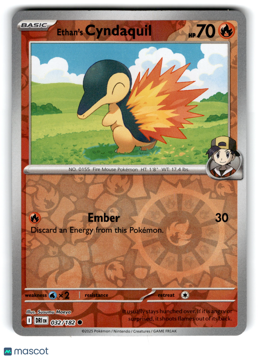 2025 Pokemon Ethan's Cyndaquil #32/182