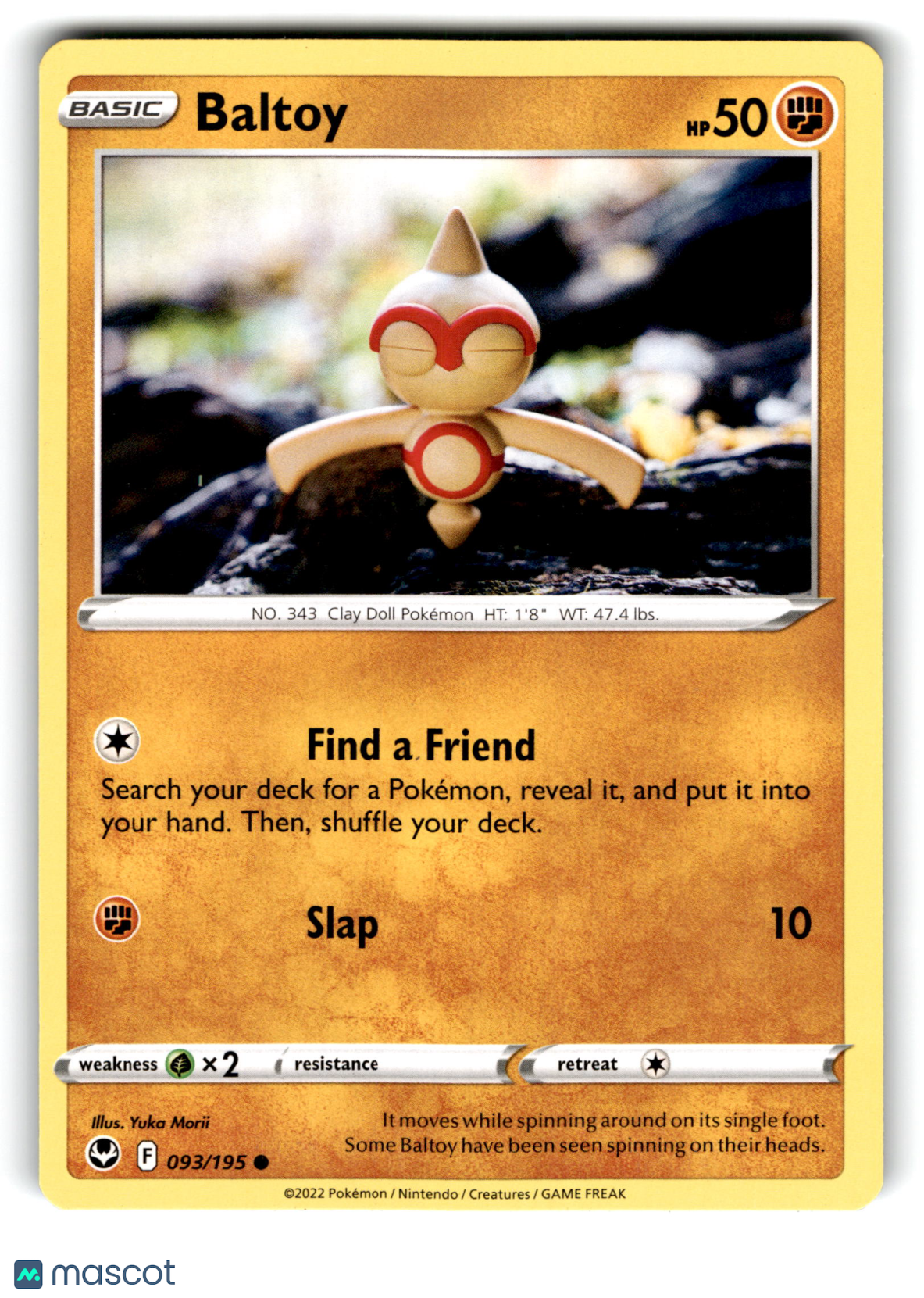 2022 Pokemon Baltoy #93/195