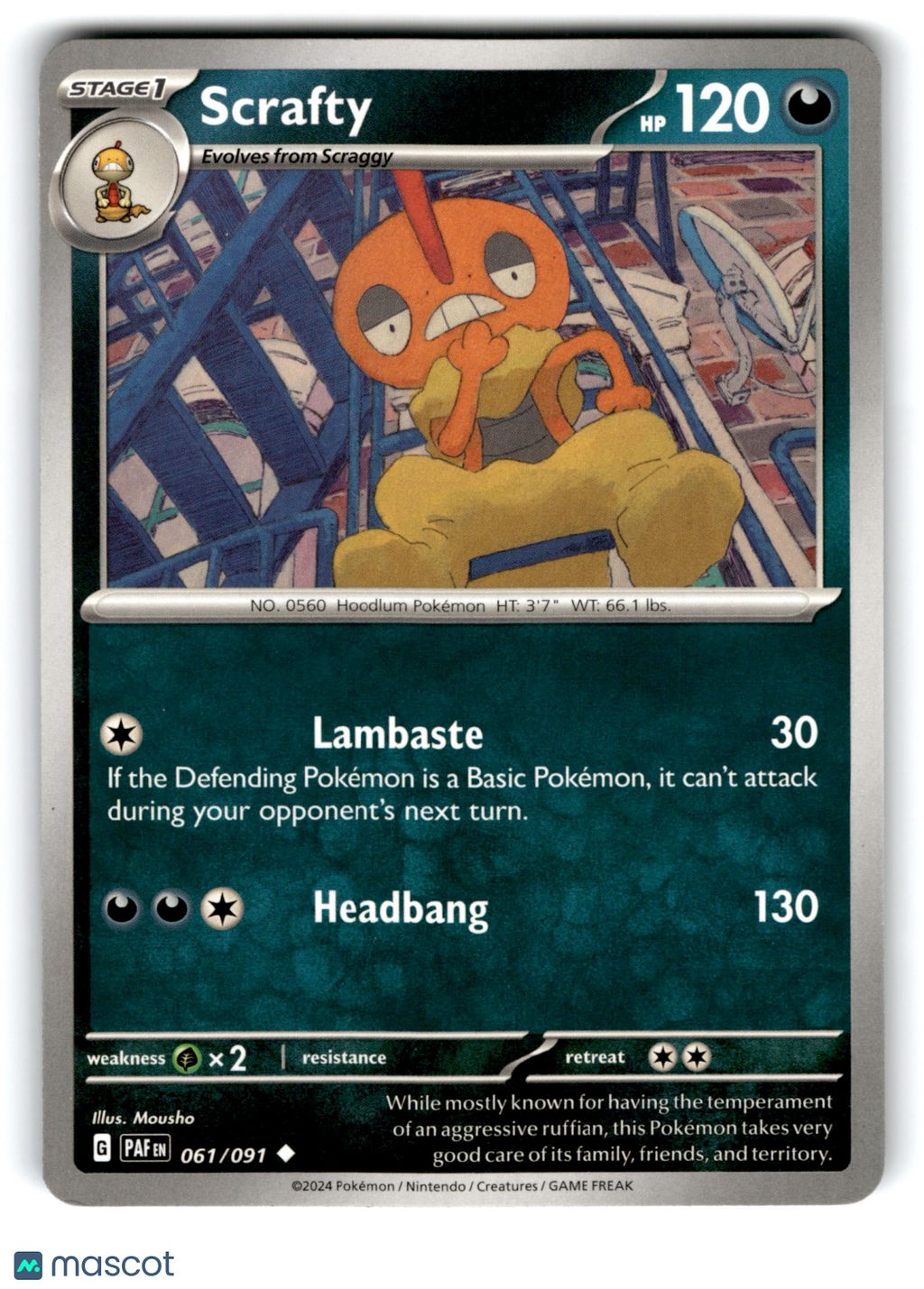 2024 Pokemon Scrafty #61/91