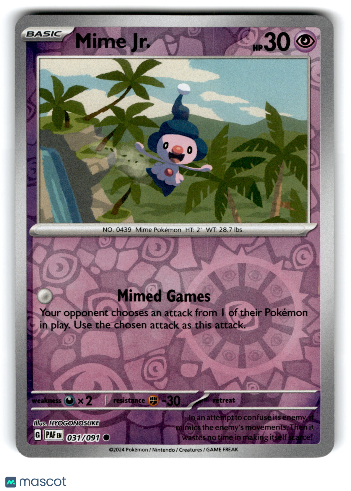 2024 Pokemon Mime JR. #31/91