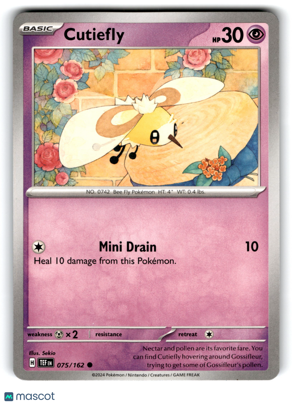 2024 Pokemon Cutiefly #75/162