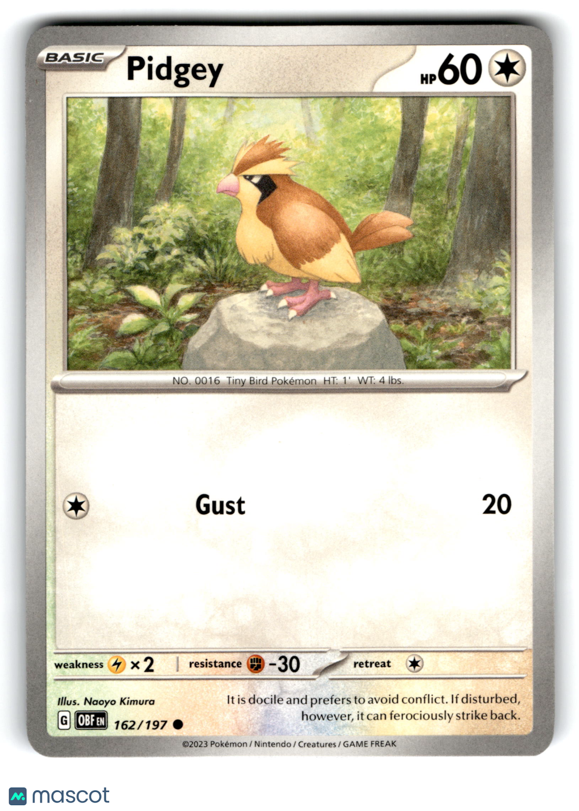2023 Pokemon Pidgey #162/197