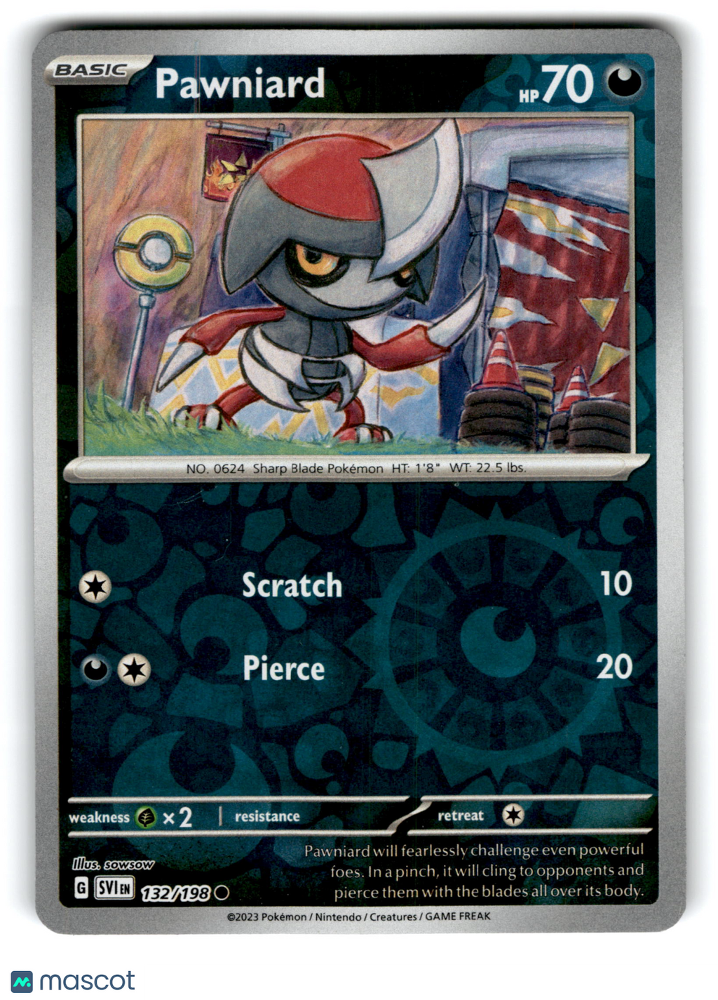 2023 Pokemon Pawniard #132/198