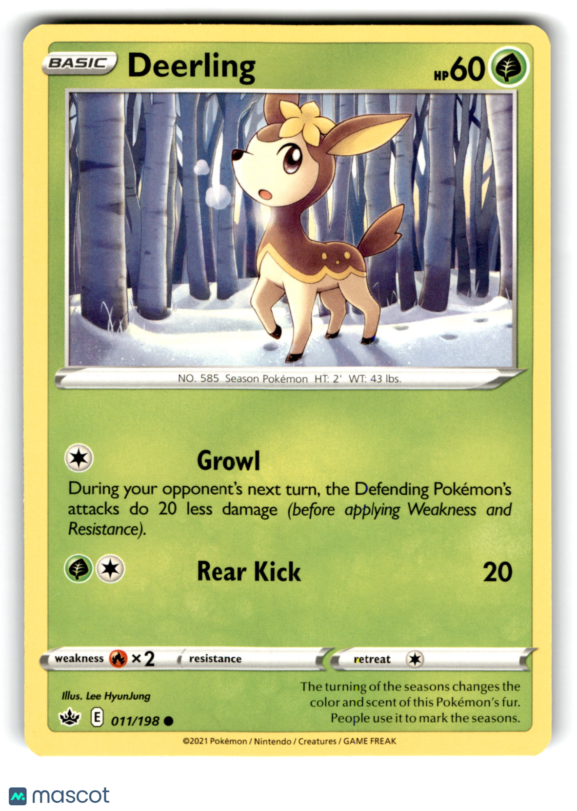 2021 Pokemon Deerling #11/198
