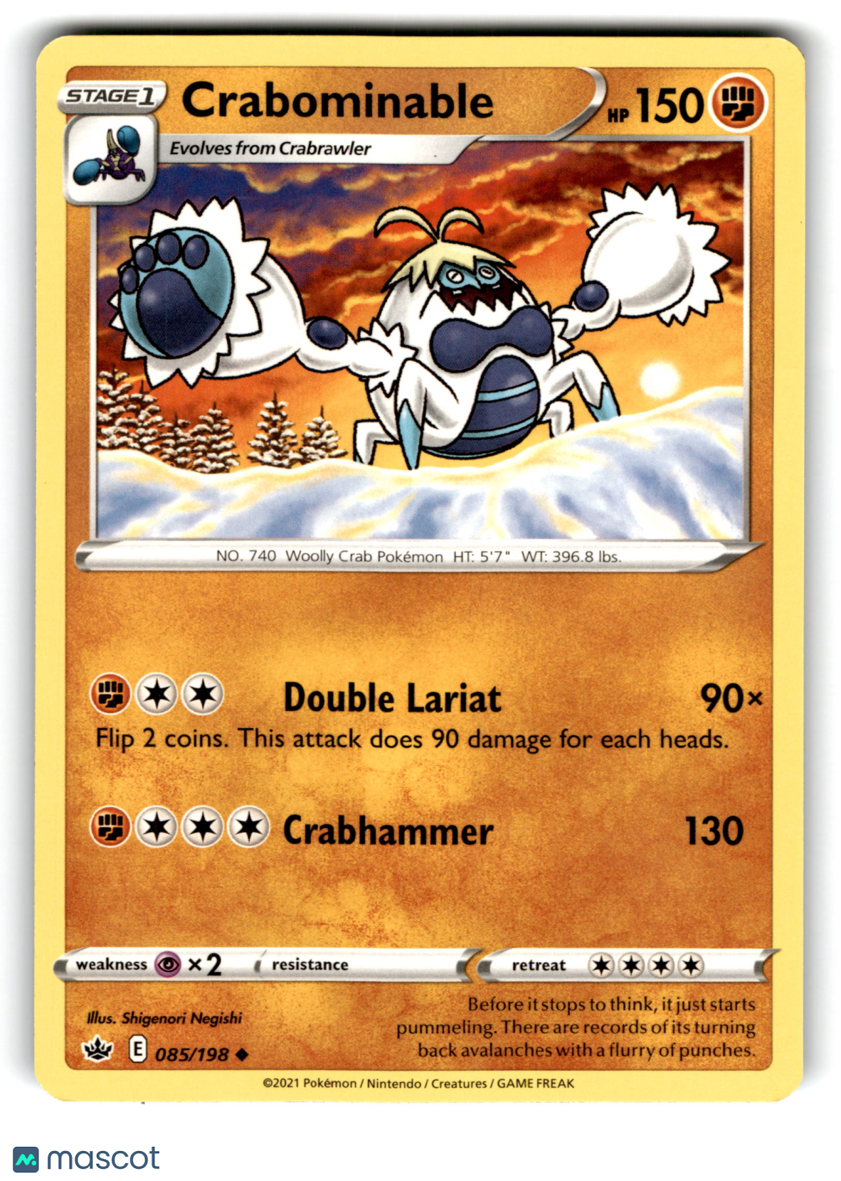 2021 Pokemon Crabominable #85/198