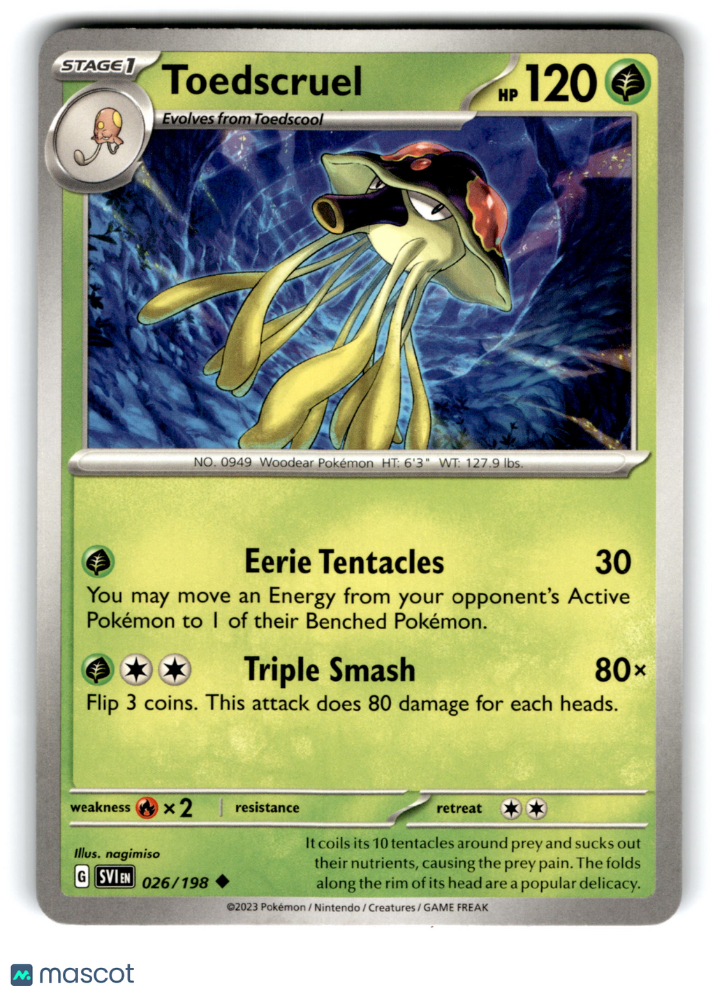 2023 Pokemon Toedscruel #26/198