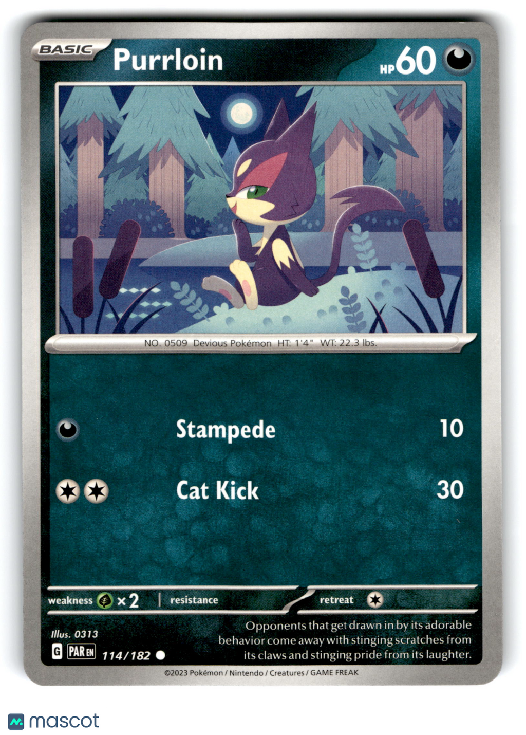 2023 Pokemon Purrloin #114/182