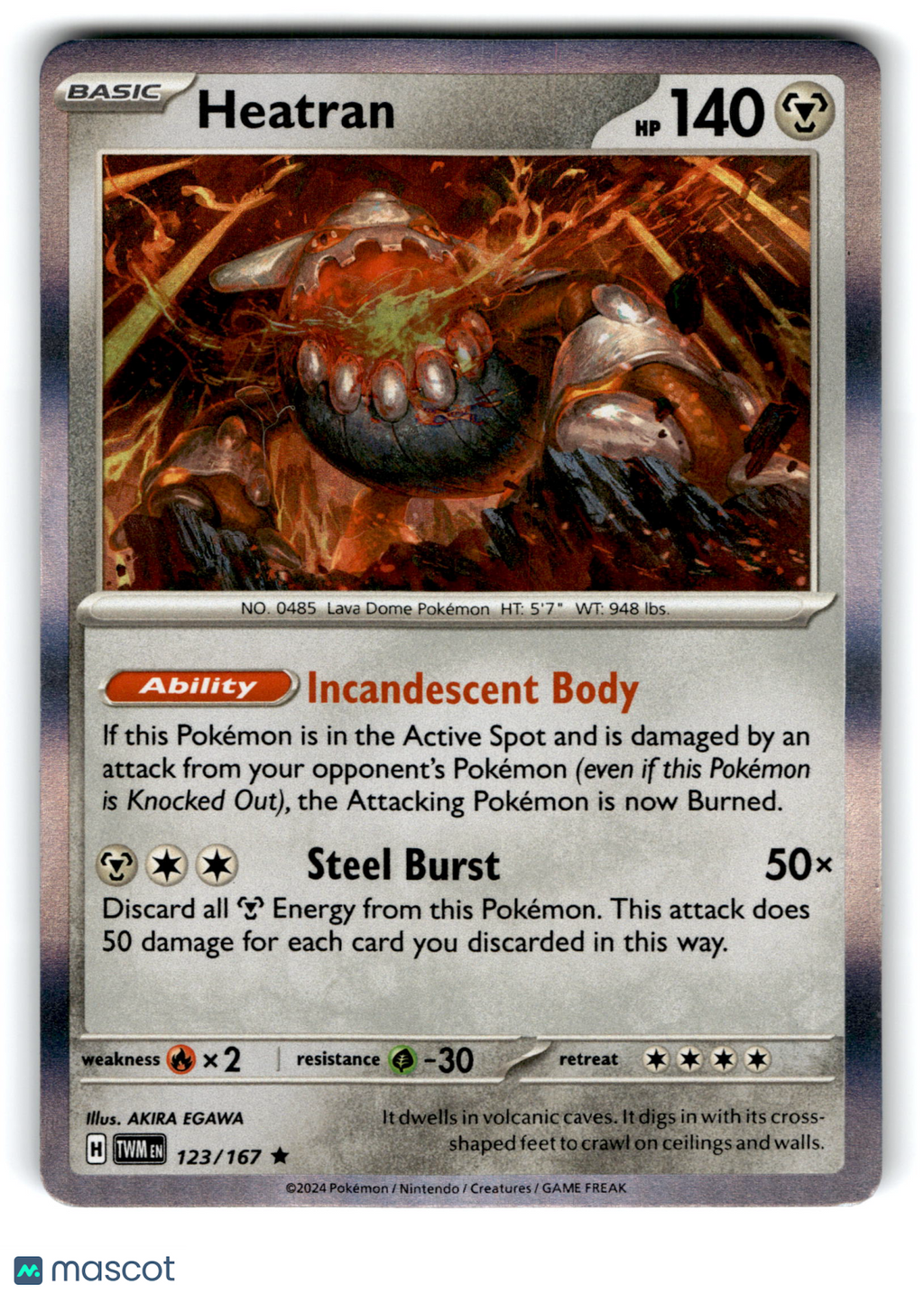 2024 Pokemon Heatran #123/167
