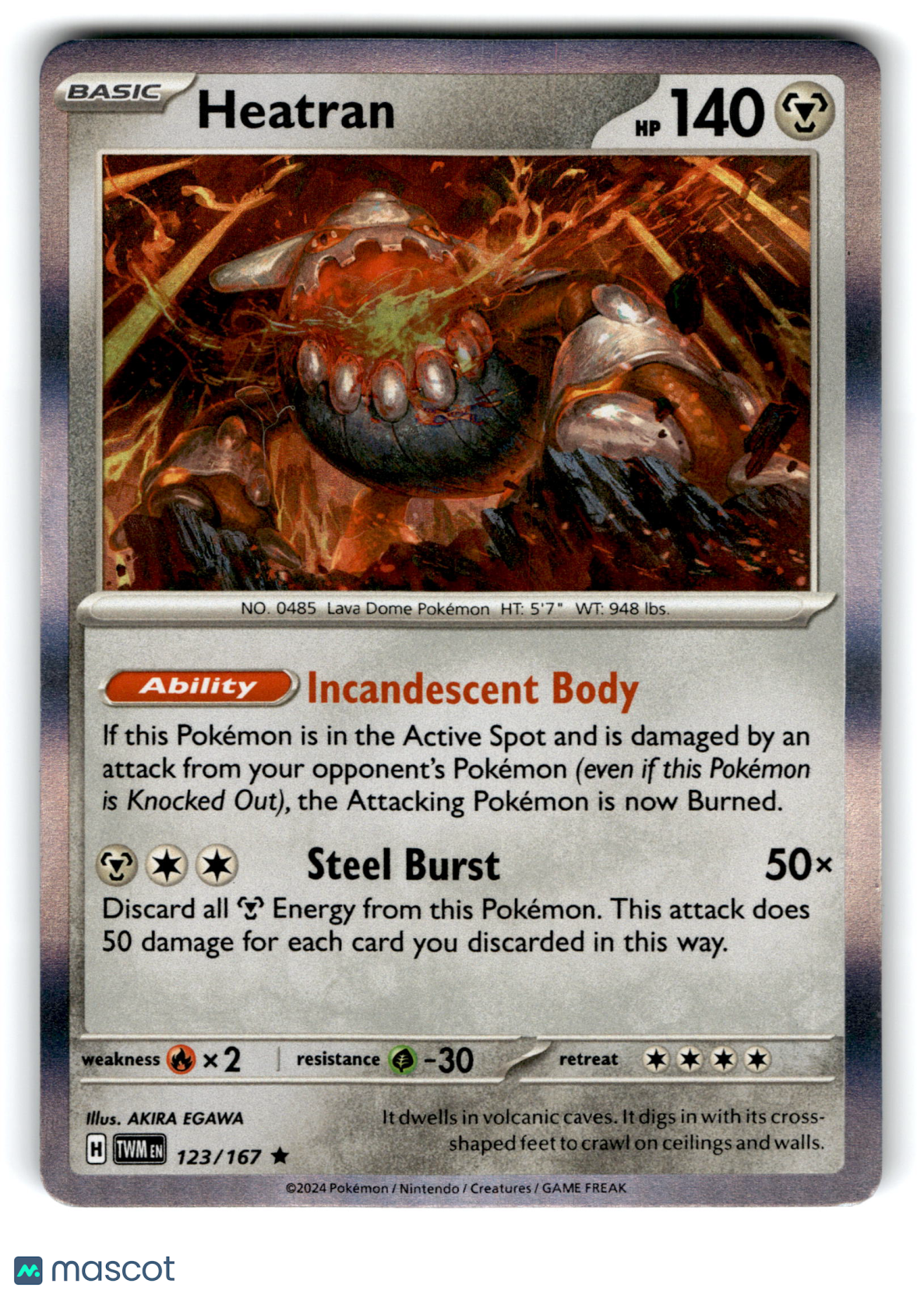 2024 Pokemon Heatran #123/167