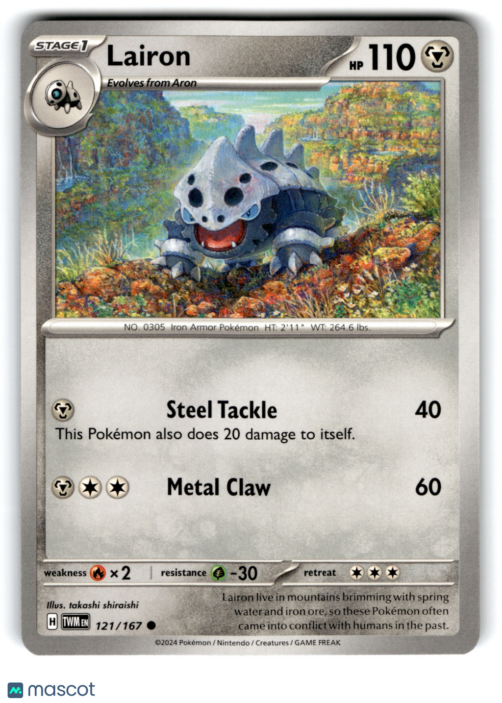 2024 Pokemon Lairon #121/167