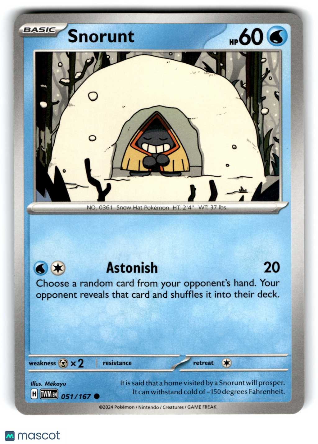 2024 Pokemon Snorunt #51/167