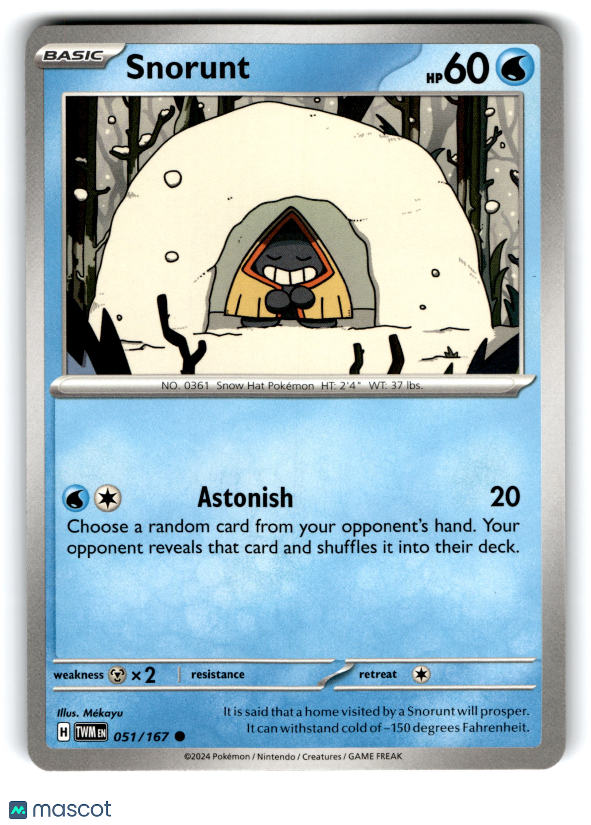 2024 Pokemon Snorunt #51/167