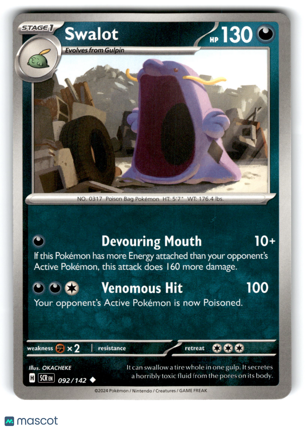 2024 Pokemon Swalot #92/142 H