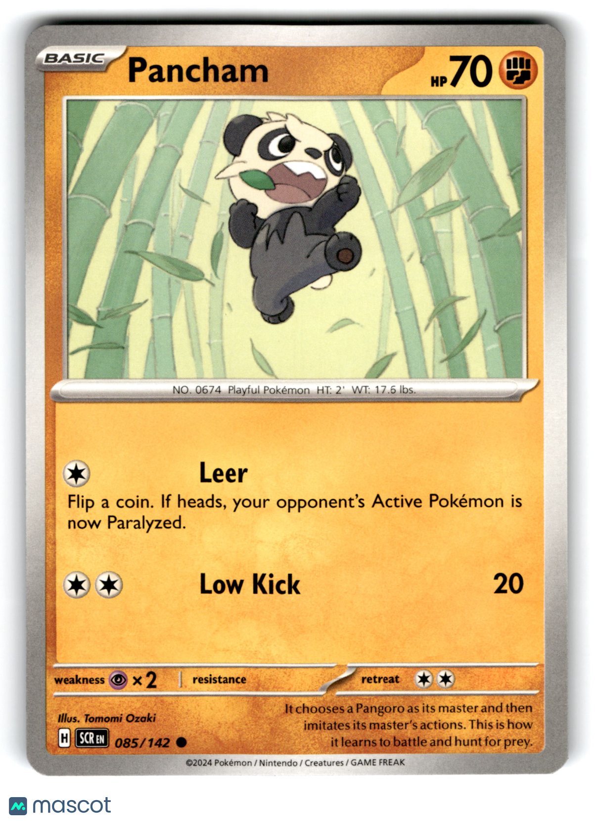 2024 Pokemon Pancham #85/142