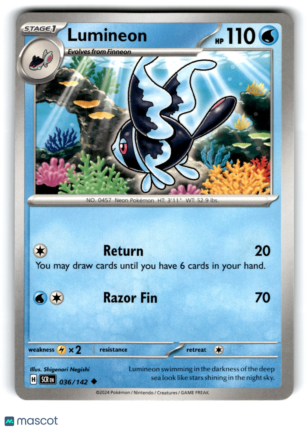 2024 Pokemon Lumineon #36/142