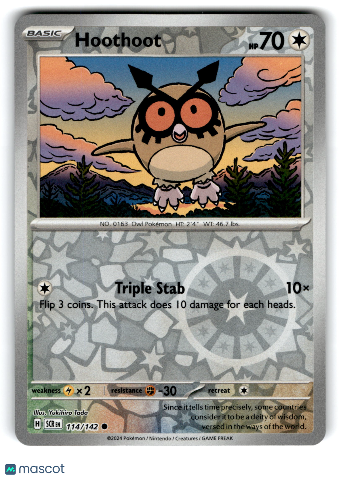 2024 Pokemon Hoothoot #114/142