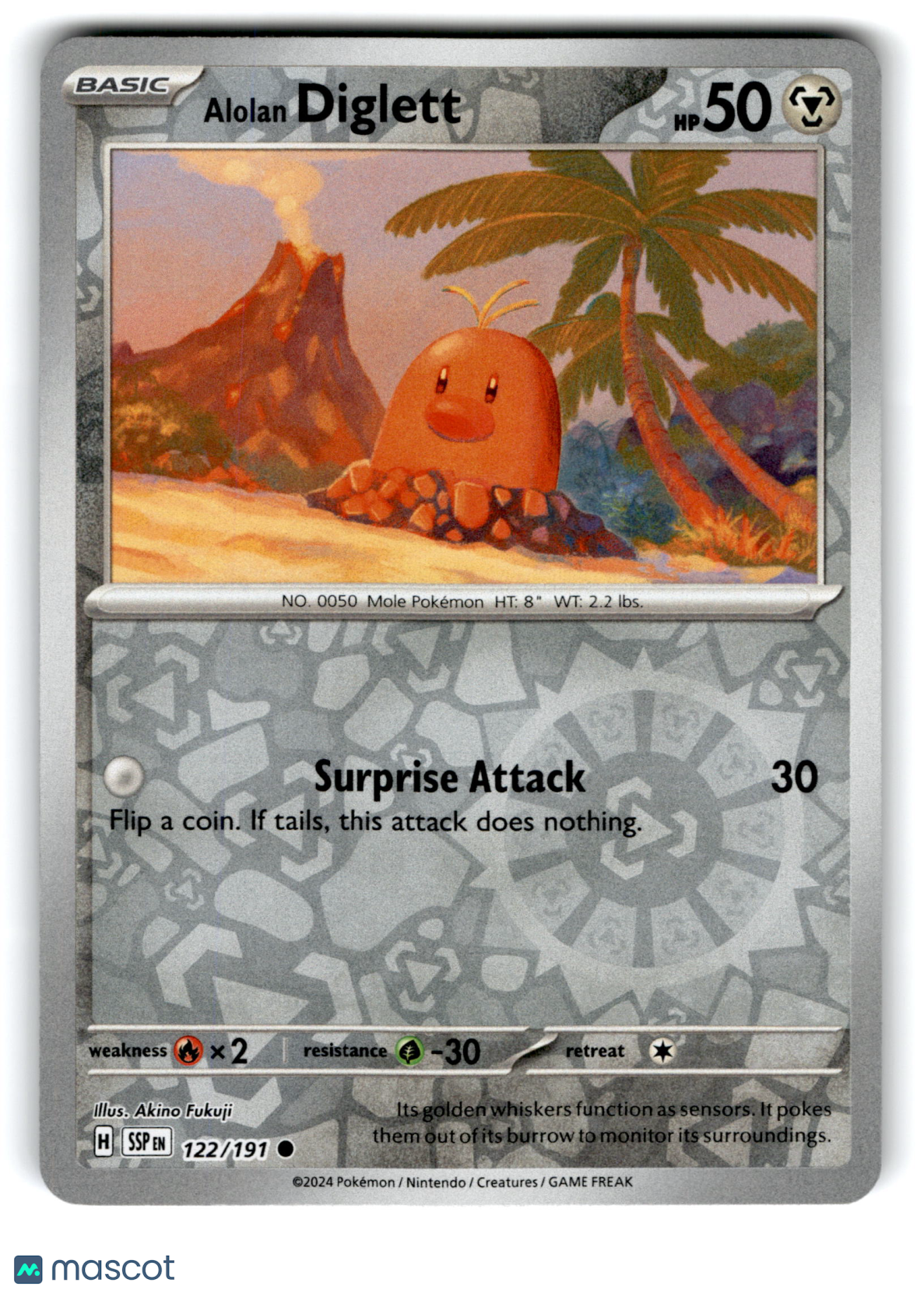 2024 Pokemon Alolan Diglett #122/191