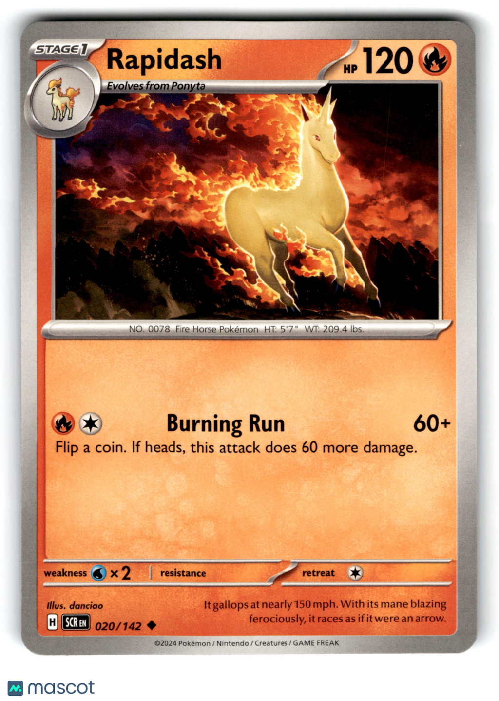 2024 Pokemon Rapidash #20/142